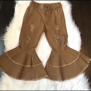 Boutique Tan Bell Bottoms